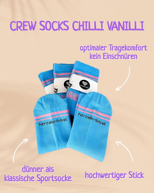 CREW SOCKS CHILLI VANILLI LIGHT BLUE/PINK