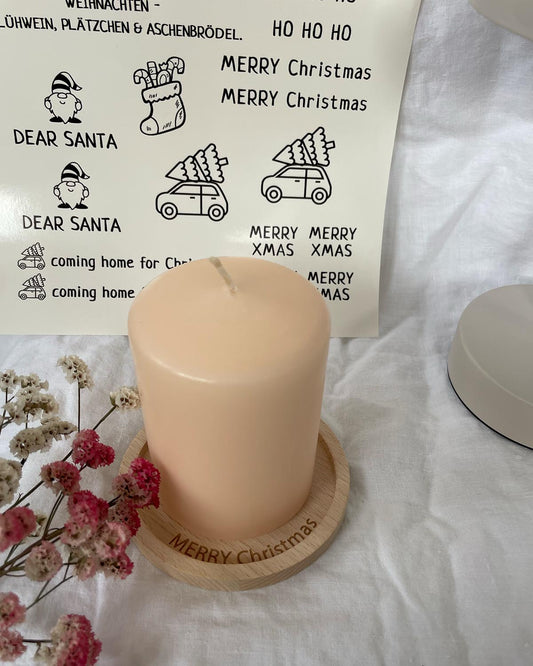 XMAS EDITION - DIY KERZENSET HOLZUNTERSETZER, BLOCKKERZE & PRESET KERZENTATTOOS