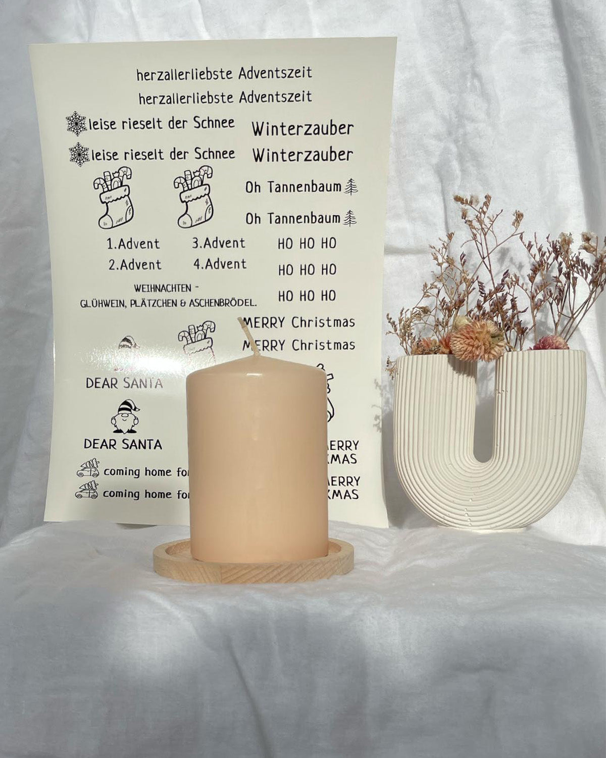 XMAS EDITION - DIY KERZENSET HOLZUNTERSETZER, BLOCKKERZE & PRESET KERZENTATTOOS