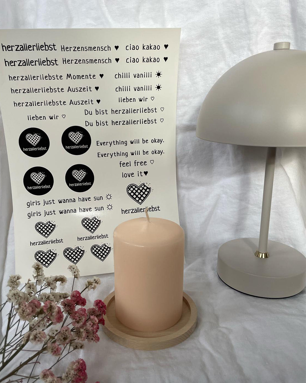 DIY KERZENSET - HOLZUNTERSETZER, BLOCKKERZE & PRESET KERZENTATTOOS