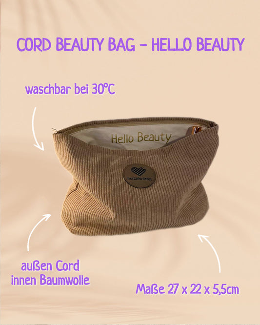 CORD BEAUTY BAG - HELLO BEAUTY